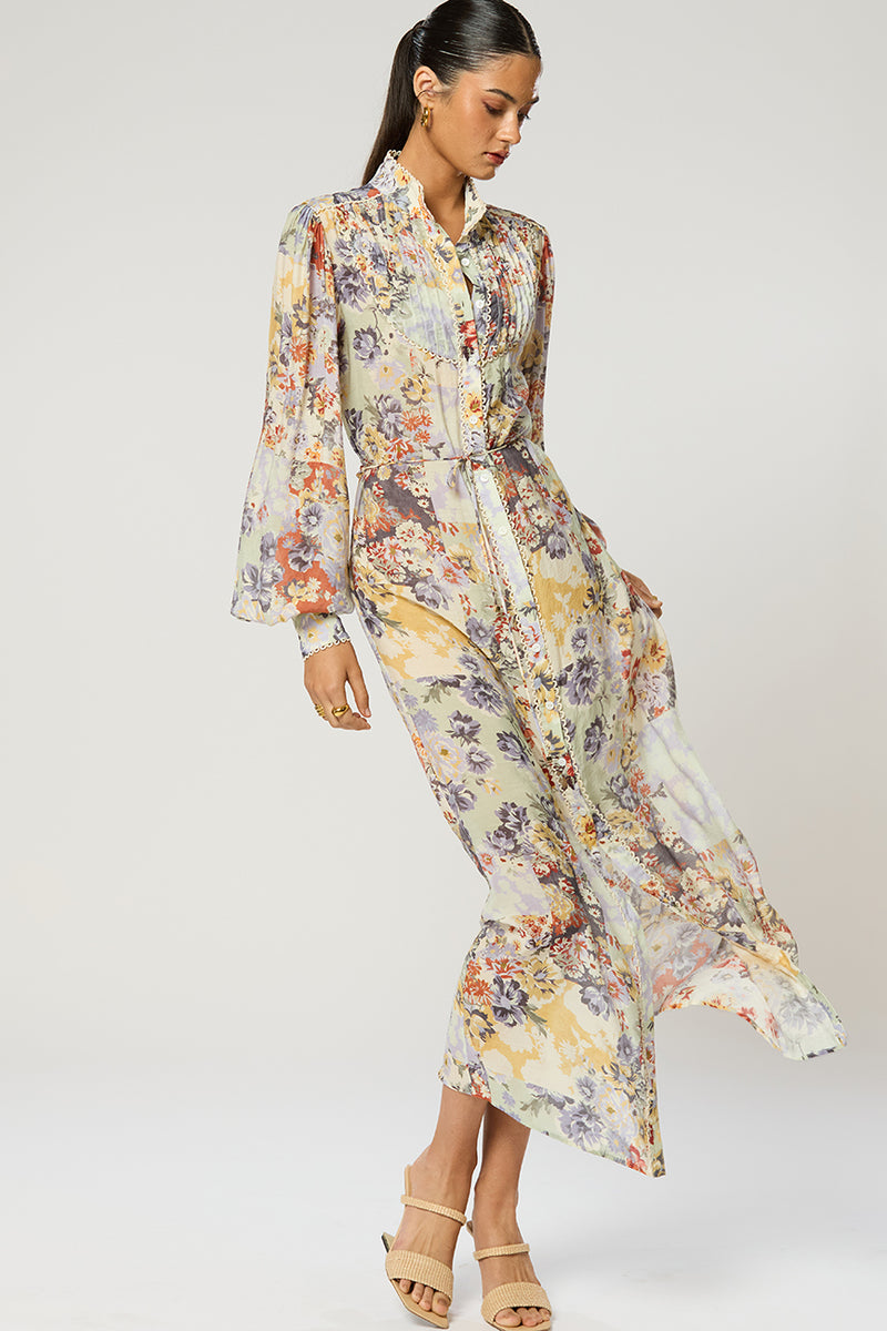 GENOVIA BUTTON MAXI DRESS – W I N O N A - Main Image