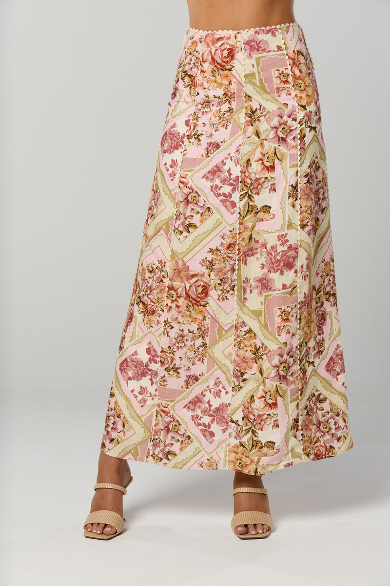Wynona Striped Skirt