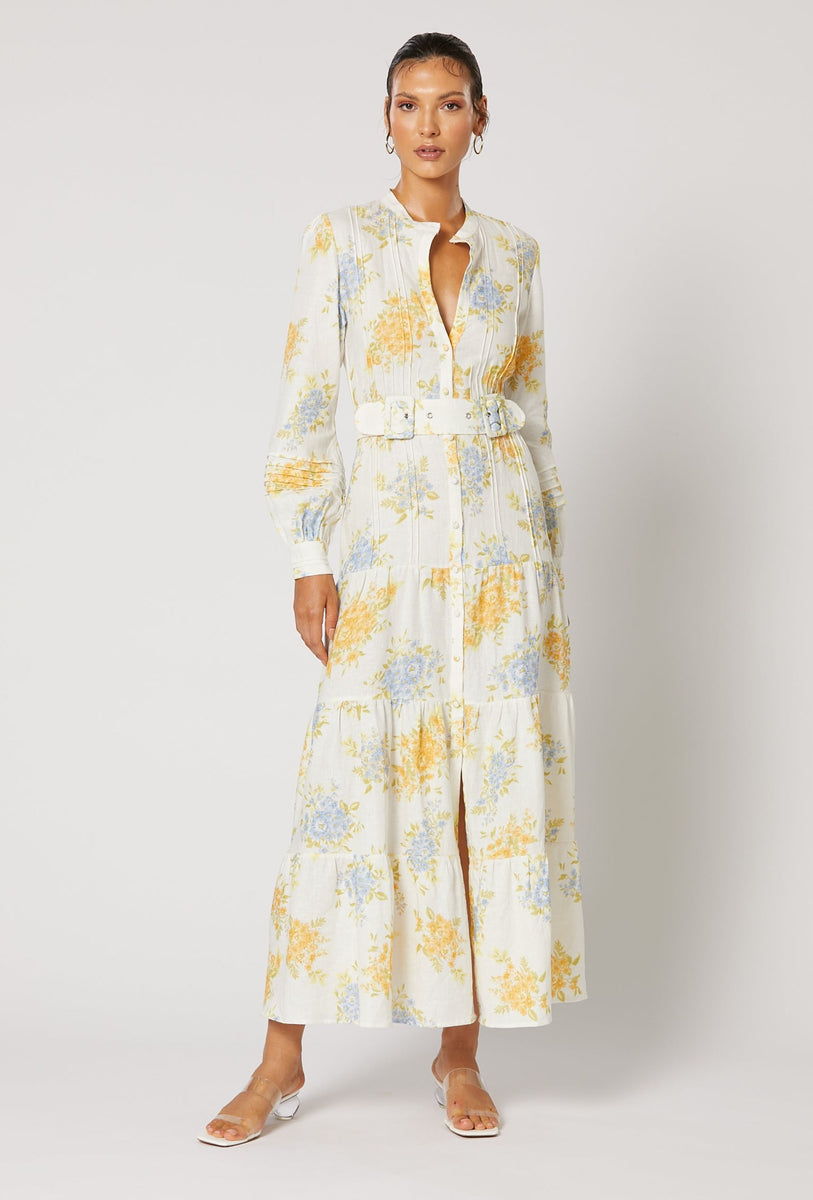 The Ravello Lace-Trim Floral Maxi Dress main image 0