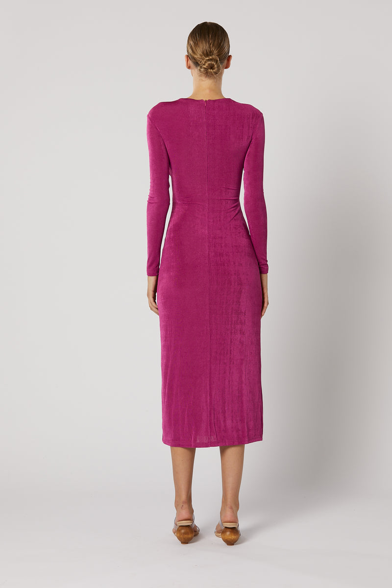ITHACA CUT OUT DRESS FUCHSIA – W I N O N A