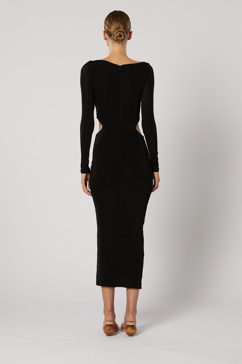 Marcelle long clearance sleeve knit dress