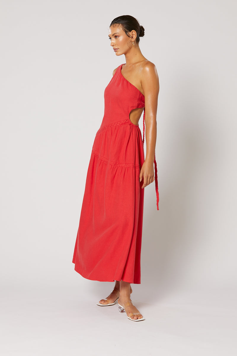 SCALA BRAIDED DRESS RED – W I N O N A