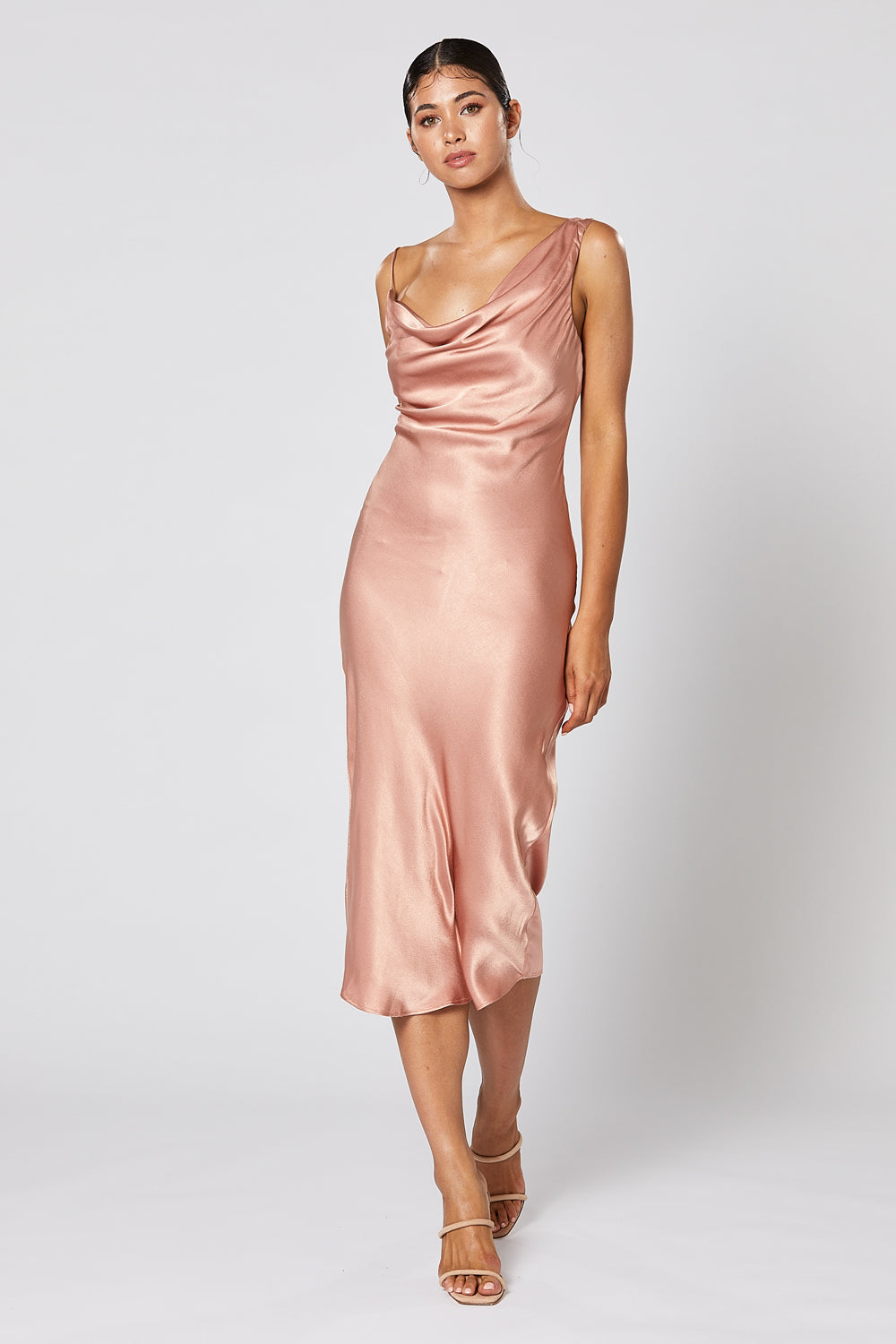 Simple Straps Dusty Pink Long Cheap Bridesmaid Dresses Online,MBD112 –  Musebridals
