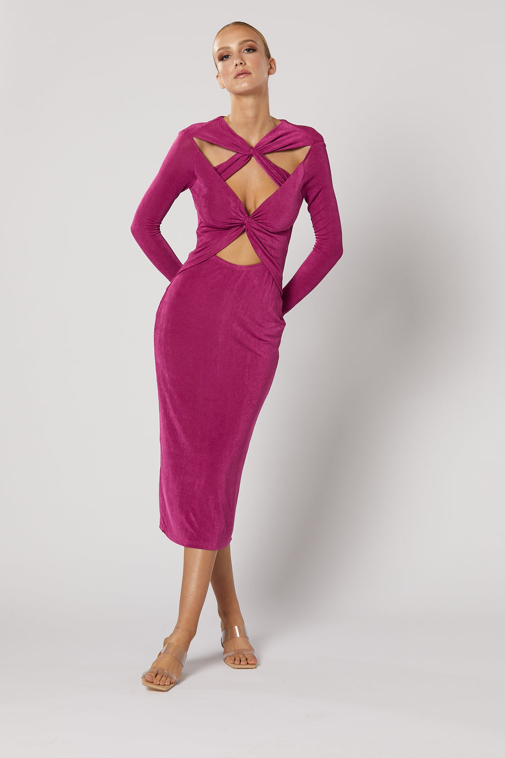 ITHACA CUT OUT DRESS FUCHSIA W I N O N A ITHACA CUT OUT DRESS FUCHSIA W I N O N A
