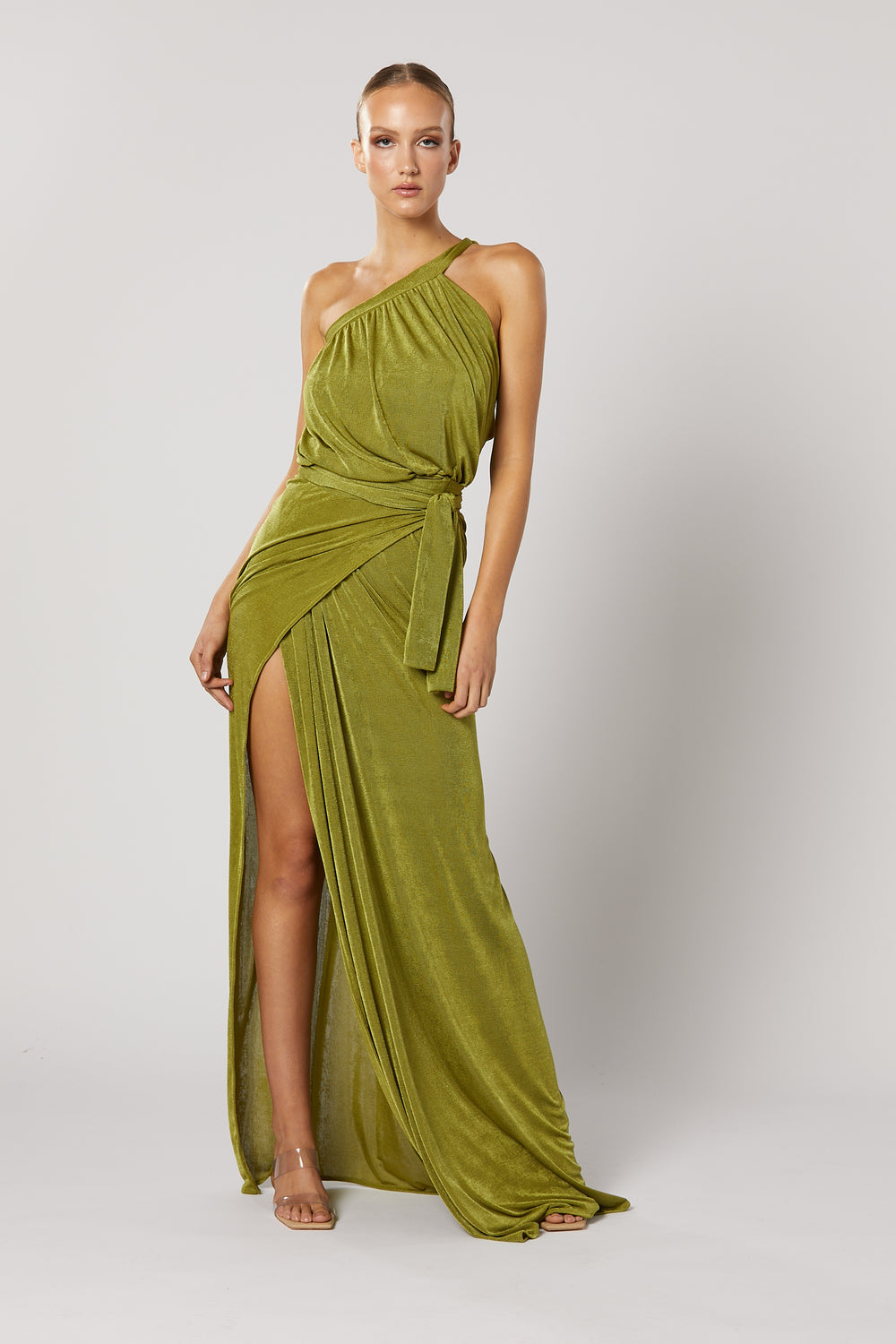 Khaki green outlet maxi dress