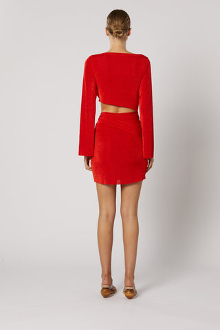 
                      
                        XENIA SHORT DRESS RED
                      
                    