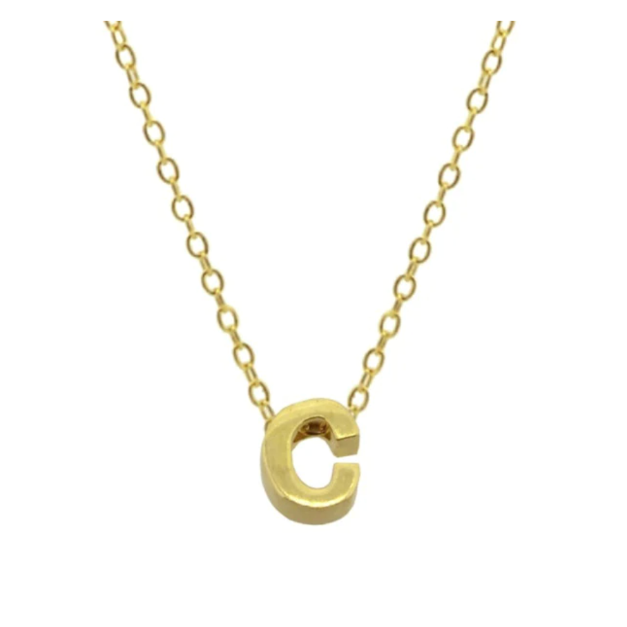 Block letter online necklace