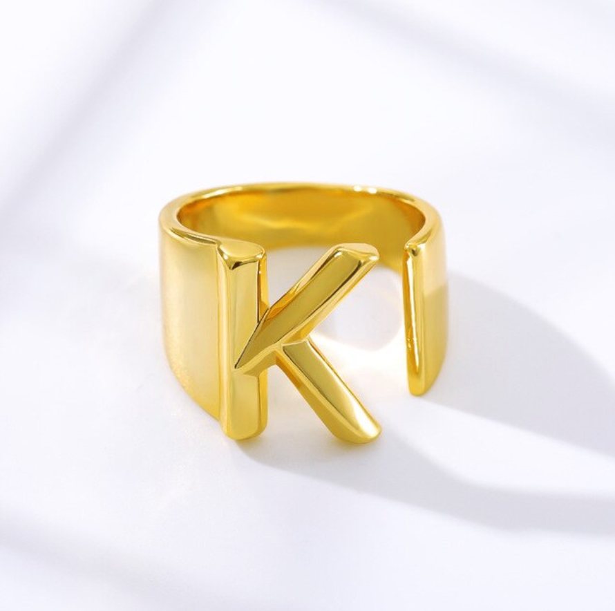 Sterling Silver Initial Ring | Karen Blaauw Collection