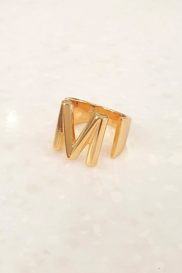 The Bespoke Gold and Diamond Letter Ring